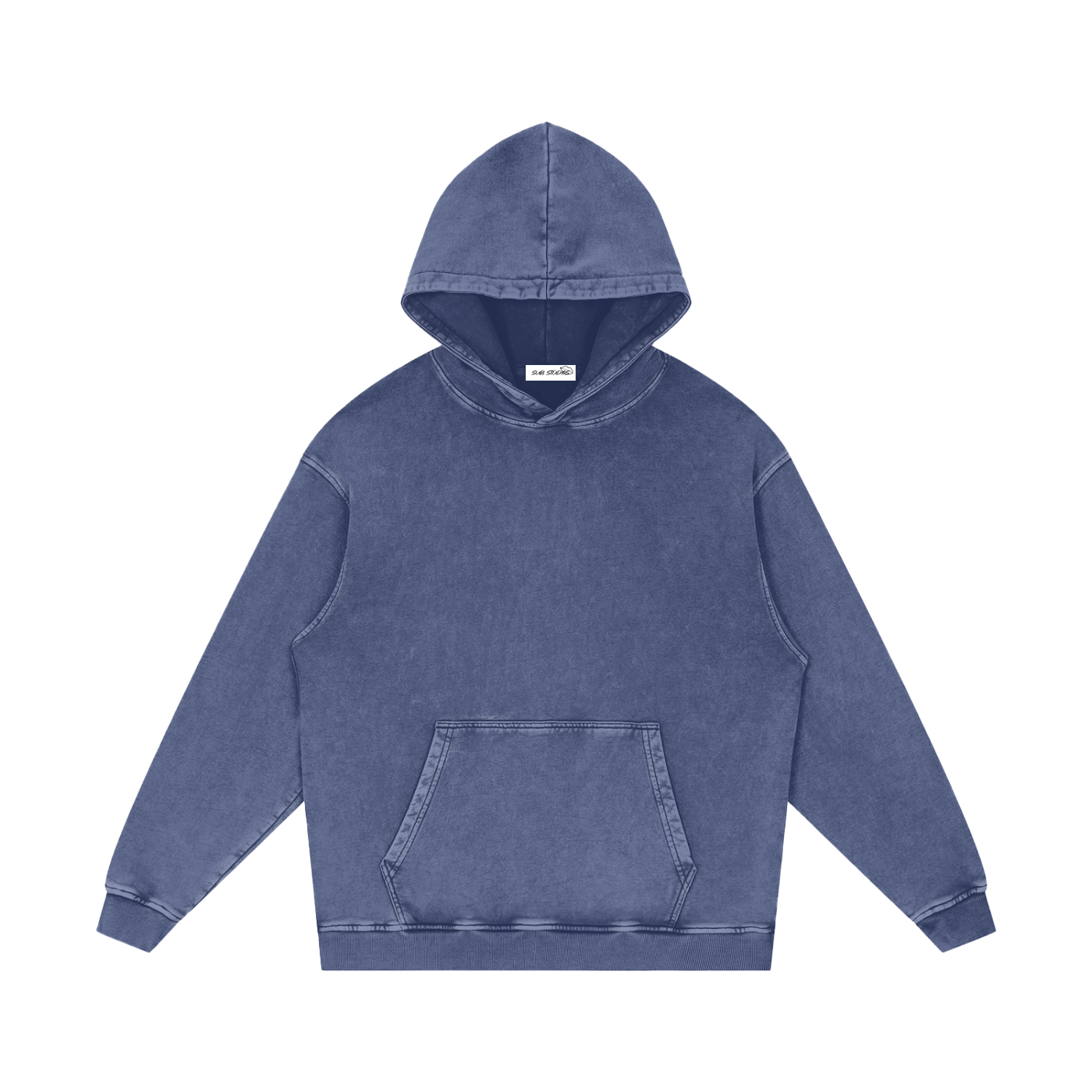 Snow Washed Loose Cotton Hoodie