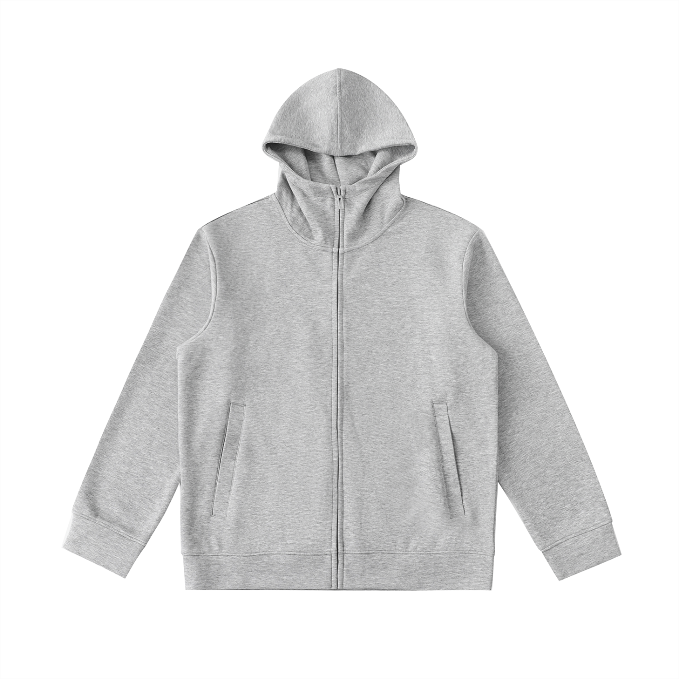 Essential Heavyweight High Neck  Zip-Up Hoodie